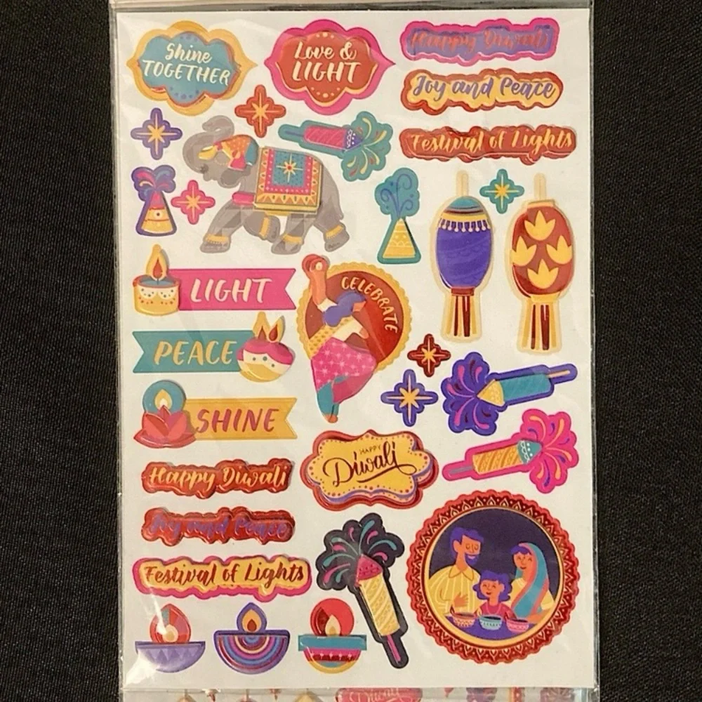 ⭐️ Recollections Diwali 108 Scrapbooking Stickers Pack